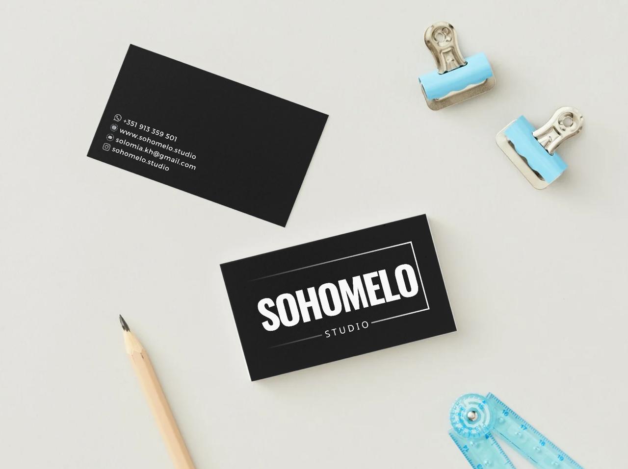 Business cards on desk